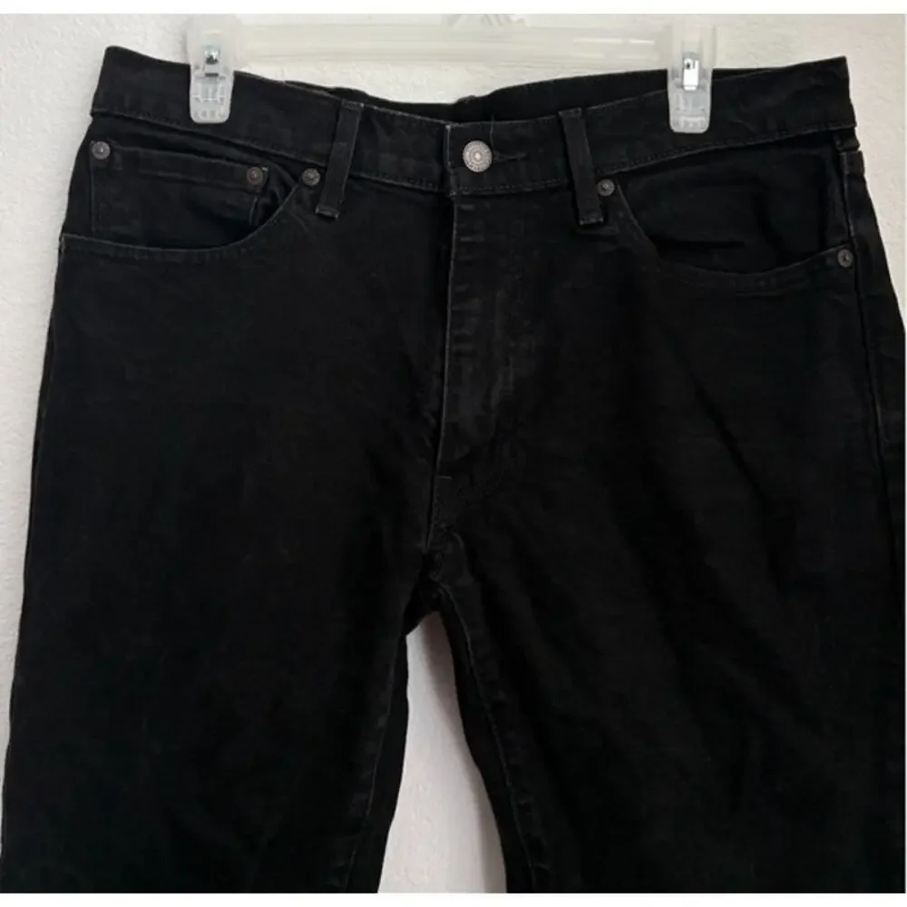 Levis Mens Slim Fit Black Denim Size 34x34
